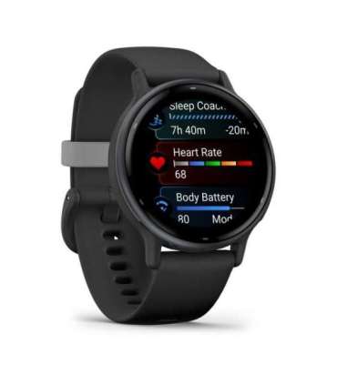 Garmin Vivoactive 5 3.05 cm (1.2") AMOLED 42 mm Digital 390 x 390 pixels Touchscreen Black Wi-Fi GPS (satellite)