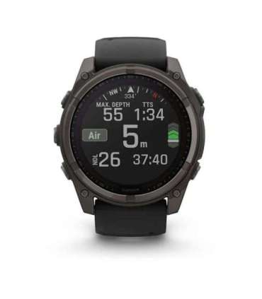 Garmin fenix 8 3.56 cm (1.4") 51 mm Digital 280 x 280 pixels Touchscreen Titanium Wi-Fi GPS (satellite)