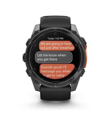 Garmin Fenix 8 3.56 cm (1.4") AMOLED 51 mm Digital 454 x 454 pixels Touchscreen Titanium Wi-Fi GPS (satellite)