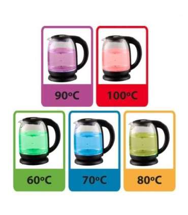 Esperanza EKK027 electric kettle 1.7 L 2200 W Black, Transparent