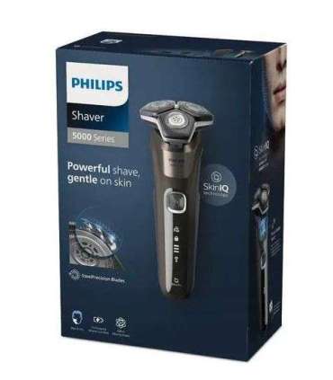 Men's electric shaver, brown + case, Philips 5000 series S5886/38