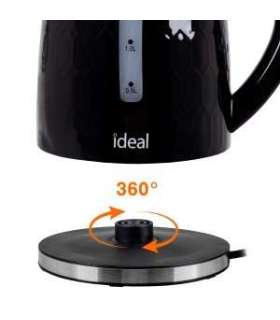 IDEAL Kettle 1.8 l, power 1500 W, glossy black