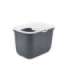 SAVIC HOP Anthracite with White Lid – Cat Litter Tray – 58.5x39x39.5 cm – 1 pc.
