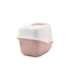 SAVIC Nestor White-Pink - Covered Cat Litter Box - 56x39x38.5 cm - 1 pc