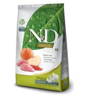 FARMINA N&D PRIME DOG WILD BOAR AND APPLE ADULT MEDIUM & MAXI  12 kg