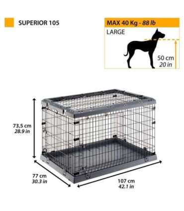 FERPLAST Superior 105 - dog cage - 107 x 77 x 73.5 cm