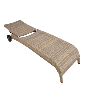 Шезлонг WICKER 73x196x99cм, капучино