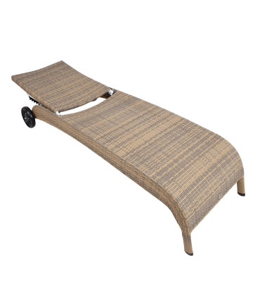 Шезлонг WICKER 73x196x99cм, капучино