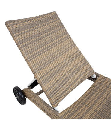 Шезлонг WICKER 73x196x99cм, капучино