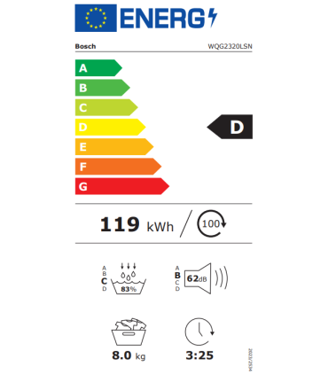 Dryer BOSCH WQG2320LSN