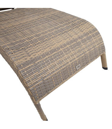 Шезлонг WICKER 73x196x99cм, капучино