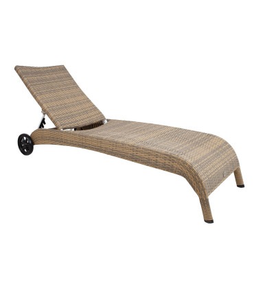 Шезлонг WICKER 73x196x99cм, капучино