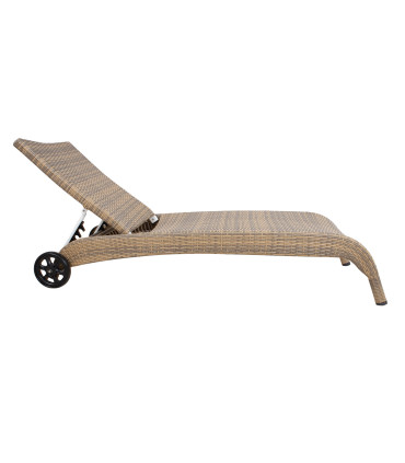 Шезлонг WICKER 73x196x99cм, капучино