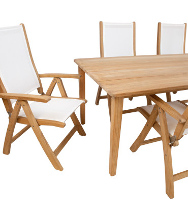Обеденный комплект MALDIVE стол, 6 складных стульев
