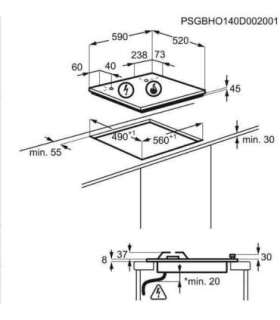 Electrolux EGS6436WW White Built-in Gas 4 zone(s)