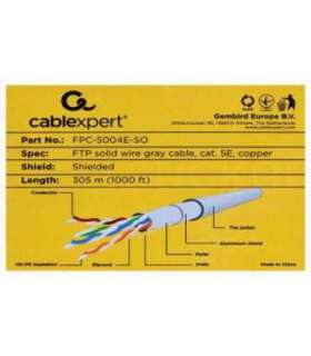 Gembird 305m Cat5e FTP networking cable Grey F/UTP (FTP)