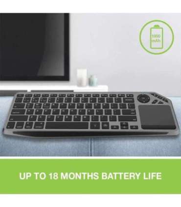 Techly ICTB9801TB keyboard Universal RF Wireless + Bluetooth QWERTY US English Black