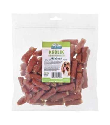 PETITTO Rurki ryżowe z królikiem dla psa 500g