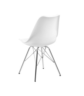 Tool ERIS valge PU/ kroom, 48,5x54xH85,5cm