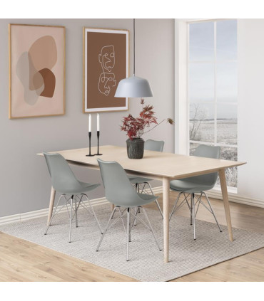 Tool ERIS valge PU/ kroom, 48,5x54xH85,5cm