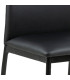 Обеденный стул DEMINA, 53x43,5x92cм, ткань: имитация кожи чёрный PU