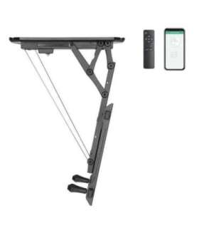 Maclean electric ceiling mount for TV, TUYA support, max VESA 600x400, for sloping walls, remote control, 32"-70", 35kg,
