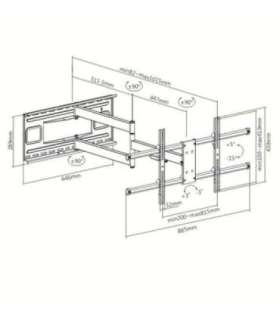 Techly ICA-PLB 490 TV mount 2.03 m (80") Black