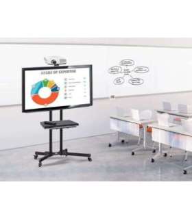 Maclean MC-661 Trolley TV Stand with Mounting Bracket and 2 Shelfs