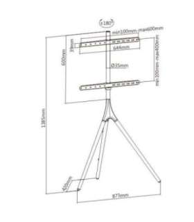 Techly ICA-TR18SAM TV mount 165.1 cm (65") Walnut