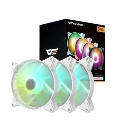 Computer Fan Set ARGB Darkflash C6 3in1 120x120 (white)