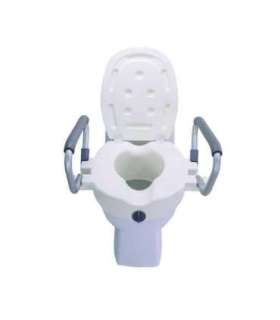 Raising toilet seat with foldable handrails AT51205