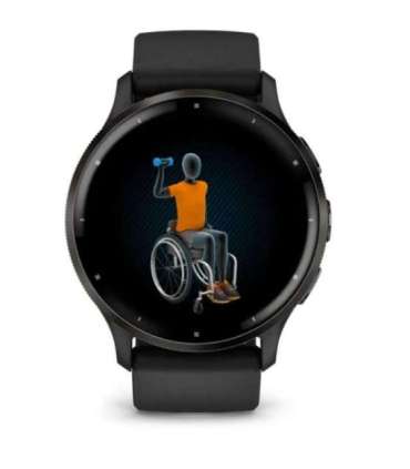 Garmin Venu 3 3.56 cm (1.4") AMOLED 45 mm Digital 454 x 454 pixels Touchscreen Black Wi-Fi GPS (satellite)