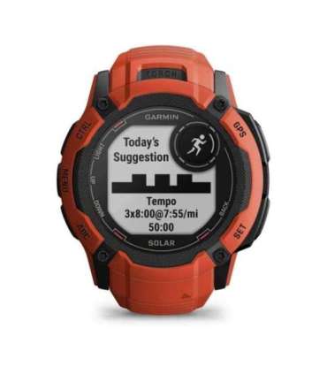 Garmin Instinct 2X Solar 2.79 cm (1.1") MIP 50 mm Digital 176 x 176 pixels Touchscreen Red GPS (satellite)