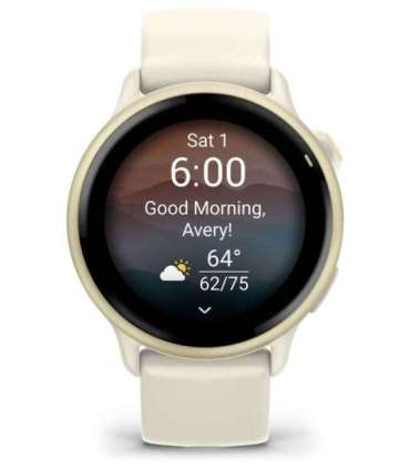 Garmin vívoactive 6 3.05 cm (1.2") AMOLED 42 mm Digital 390 x 390 pixels Touchscreen White Wi-Fi GPS (satellite)