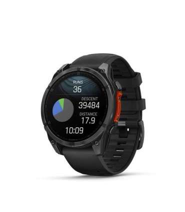 Garmin Fenix 8 3.56 cm (1.4") AMOLED 47 mm Digital 454 x 454 pixels Touchscreen Black Wi-Fi GPS (satellite)