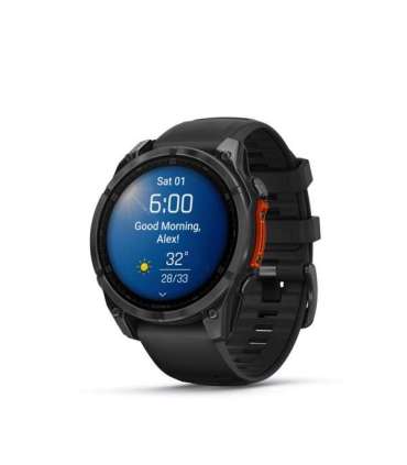 Garmin Fenix 8 3.56 cm (1.4") AMOLED 47 mm Digital 454 x 454 pixels Touchscreen Black Wi-Fi GPS (satellite)
