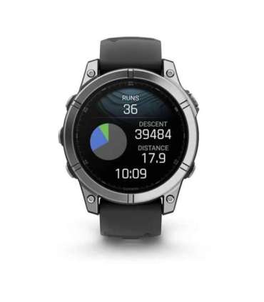 Garmin Fenix E 3.3 cm (1.3") AMOLED 47 mm Digital 416 × 416 pixels Touchscreen Stainless steel Wi-Fi GPS (satellite)