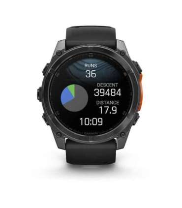Garmin Fenix 8 3.56 cm (1.4") AMOLED 51 mm Digital 454 x 454 pixels Touchscreen Titanium Wi-Fi GPS (satellite)