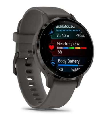 Garmin Venu 3S 3.05 cm (1.2") AMOLED 41 mm Digital 390 x 390 pixels Touchscreen Grey Wi-Fi GPS (satellite)