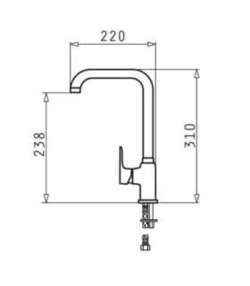 Kitchen faucet PYRAMIS SILVIO 090929338 chrome