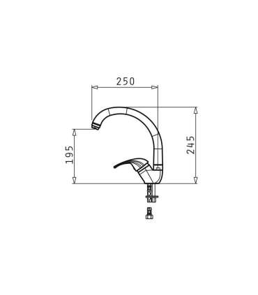 PYRAMIS OSSIA granite faucet polar white