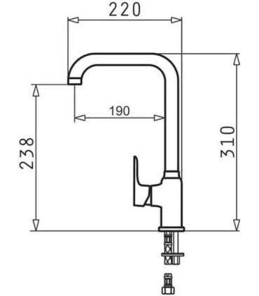 PYRAMIS SILVIO mixer tap vanilla