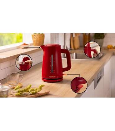 Bosch TWK3M124 electric kettle 1.7 L 2400 W Red