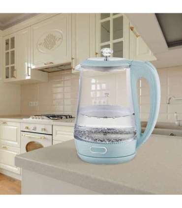 Maestro MR-052-BLUE Electric glass kettle, blue 1.7 L