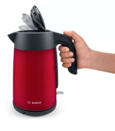 Electric kettle Bosch TWK 7L464, 2400 W, 1.7 l Red