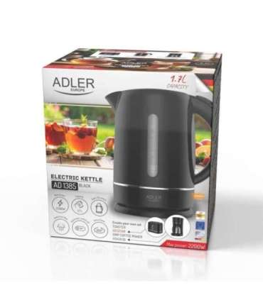 ADLER 1385B BLACK WHITE ELECTRIC KETTLE