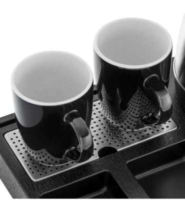 Adler AD 1354 Hotel kettle stainless steel 1.2 L + tray with cups black, steel