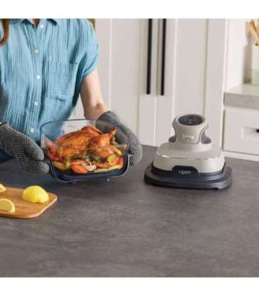 Ninja CRISPi Single 3.8 L 1700 W Hot air fryer Grey, Stone colour, Transparent