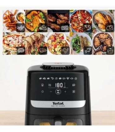Tefal Easy Fry Silence EY5568E0 fryer Single 5 L Stand-alone Hot air fryer Black, Stainless steel