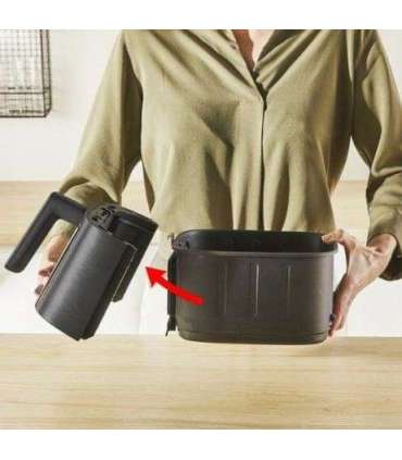 Tefal Easy Fry Silence EY5568E0 fryer Single 5 L Stand-alone Hot air fryer Black, Stainless steel